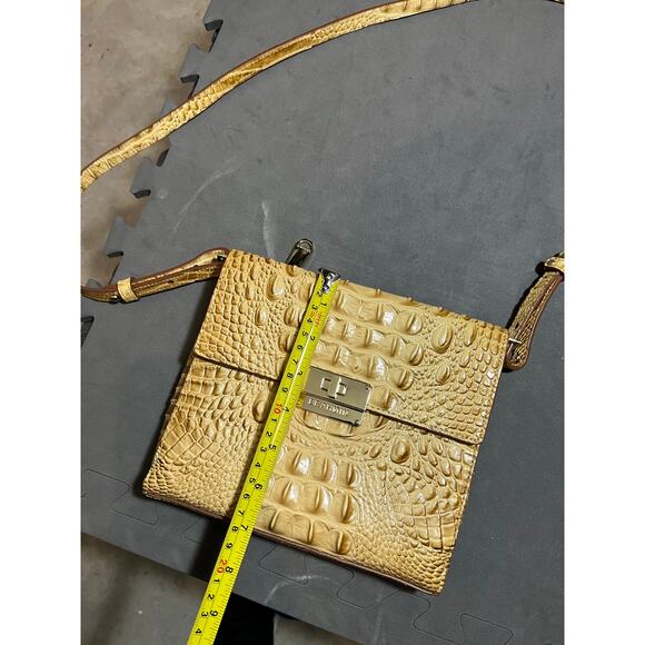 Brahmin Manhattan Melbourne Crossbody Shoulder Croc Embossed‎ Leather Bag - Picture 10 of 11